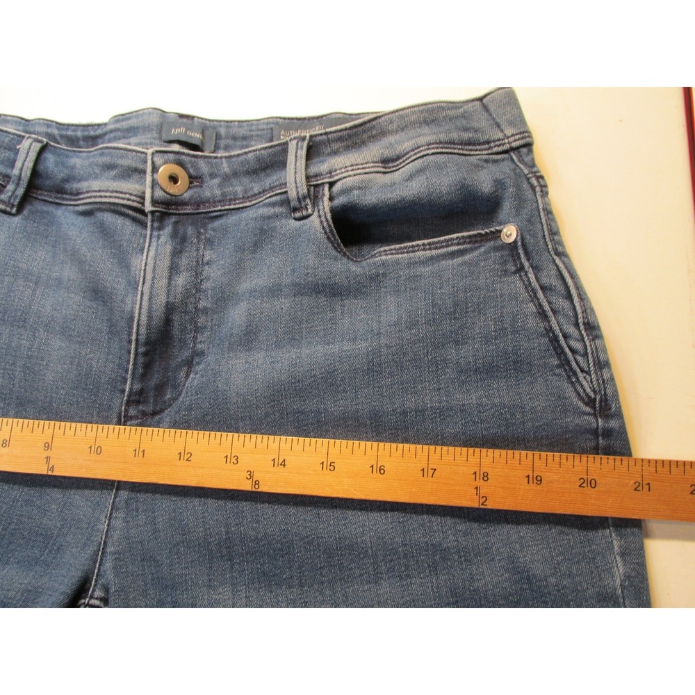 J. JILL Authentic Fit Slim Ankle Jeans Womens 16 Blue Denim Mid Rise Stretch - Picture 13 of 16